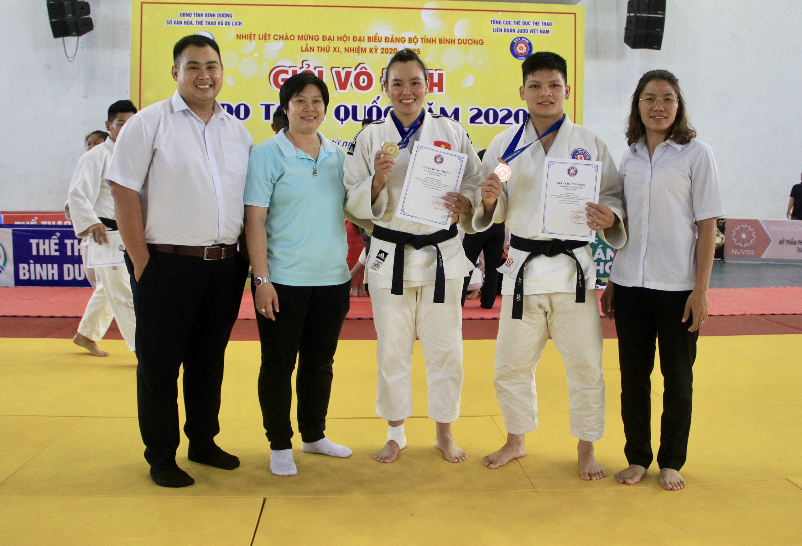Các thành viên đoàn Judo BR-VT tham gia  giải Vô địch Judo quốc gia năm 2020.