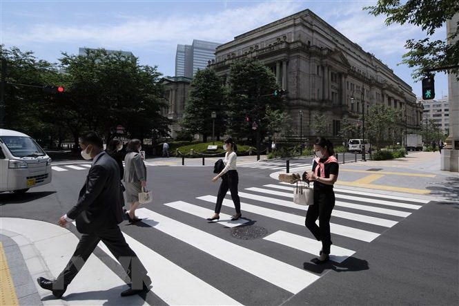 Quang cảnh bên ngoài trụ sở BOJ tại Tokyo, Nhật Bản.