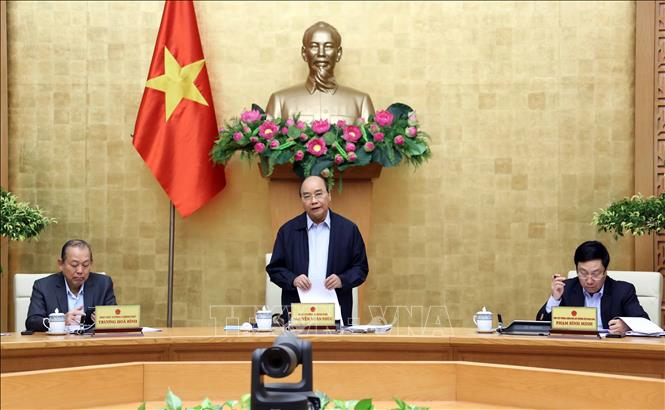 Thủ tướng Nguyễn Xuân Phúc phát biểu. Ảnh: TTXVN