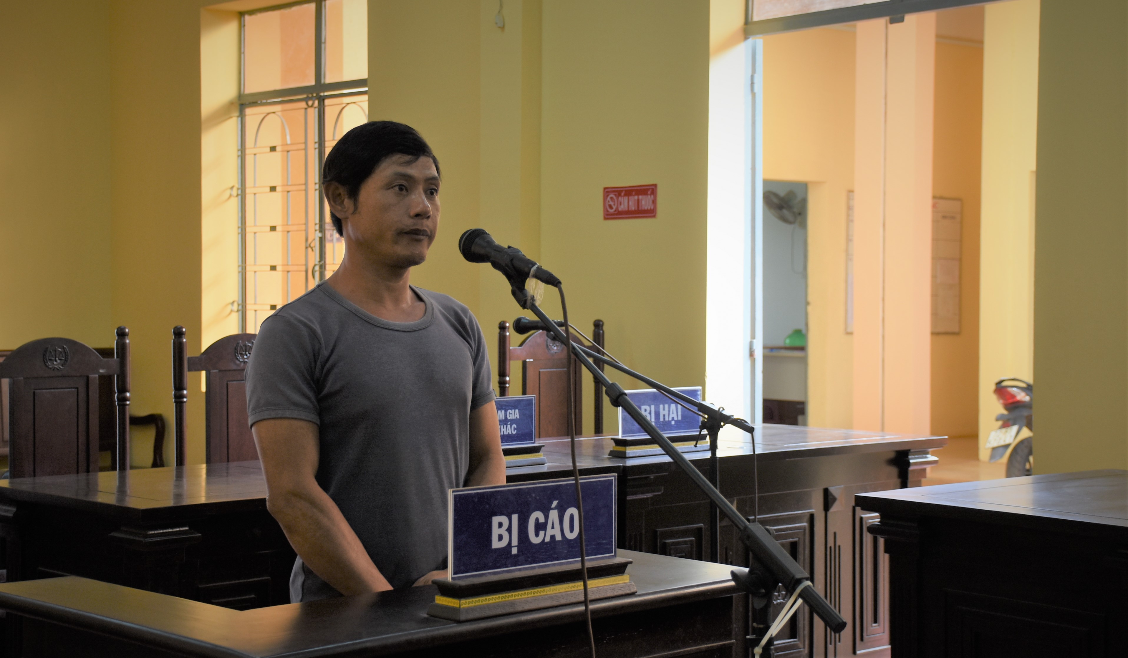 Bị cáo Trương Quốc Huy tại phiên tòa.