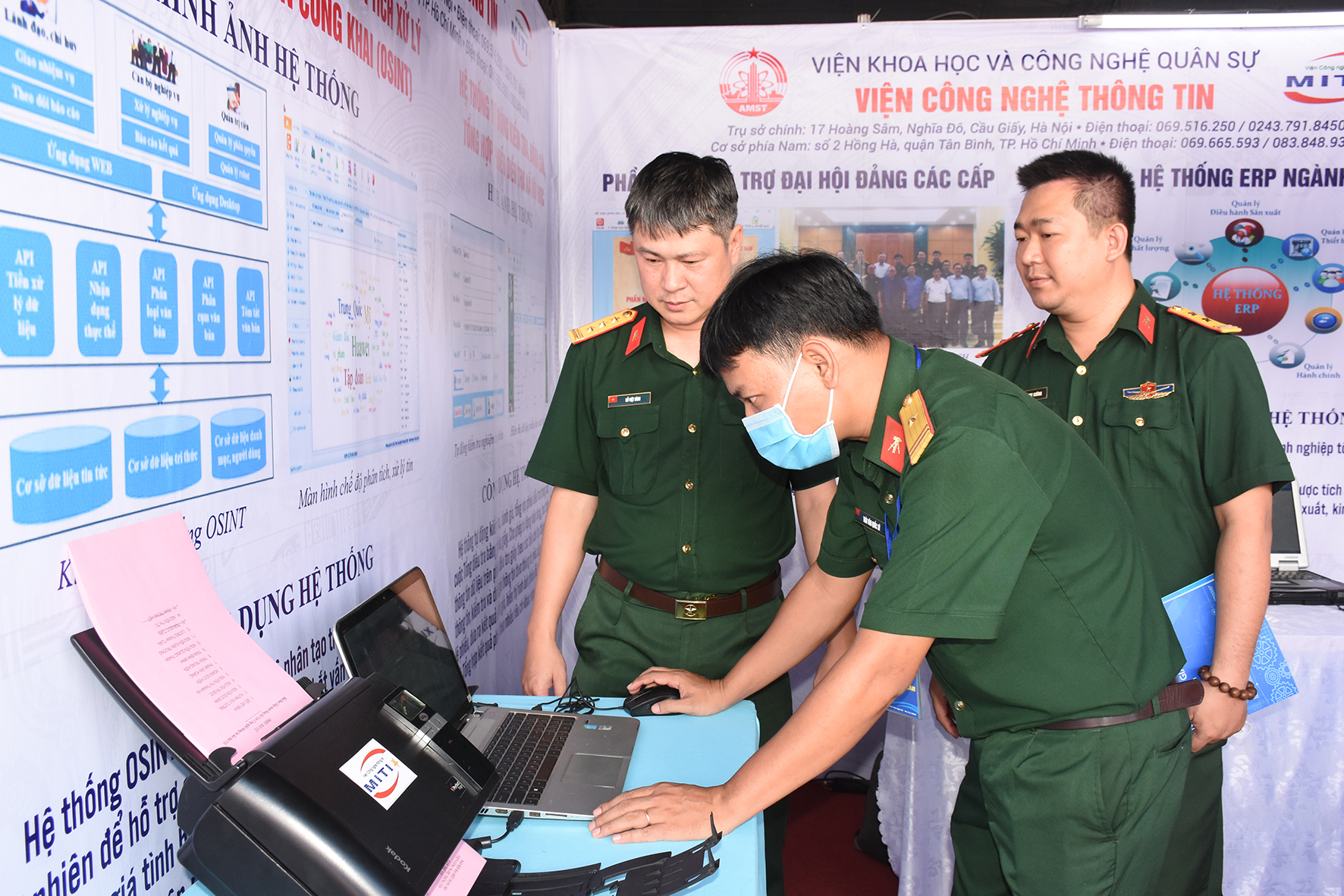 Viện Công nghệ thông tin (Viện KH-CN Quân sự, Bộ Quốc phòng) giới thiệu phần mềm hỗ trợ Đại hội Đảng các cấp tại sự kiện “Kết nối cung - cầu công nghệ BR-VT năm 2020”.