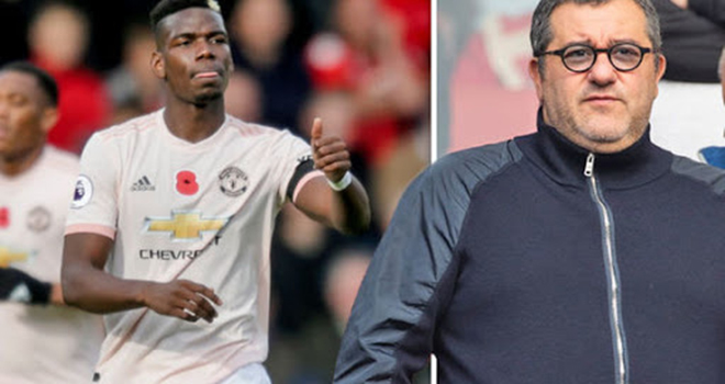 Raiola liên tục gây áp lực cho Manchester United vụ Pogba.