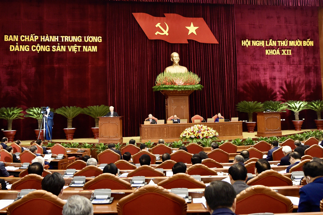 Quang cảnh Hội nghị lần thứ 14 Ban Chấp hành Trung ương Đảng khóa XII. Ảnh: VGP