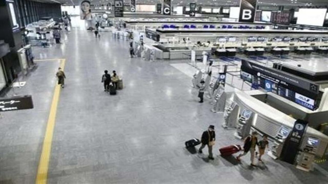Quang cảnh sân bay Narita ở tỉnh Chiba (Nhật Bản) ngày 19/3. 