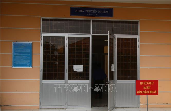 Khu vực cách ly bệnh nhân COVID-19 tại Bệnh viện Đa khoa Sa Đéc, tỉnh Đồng Tháp.