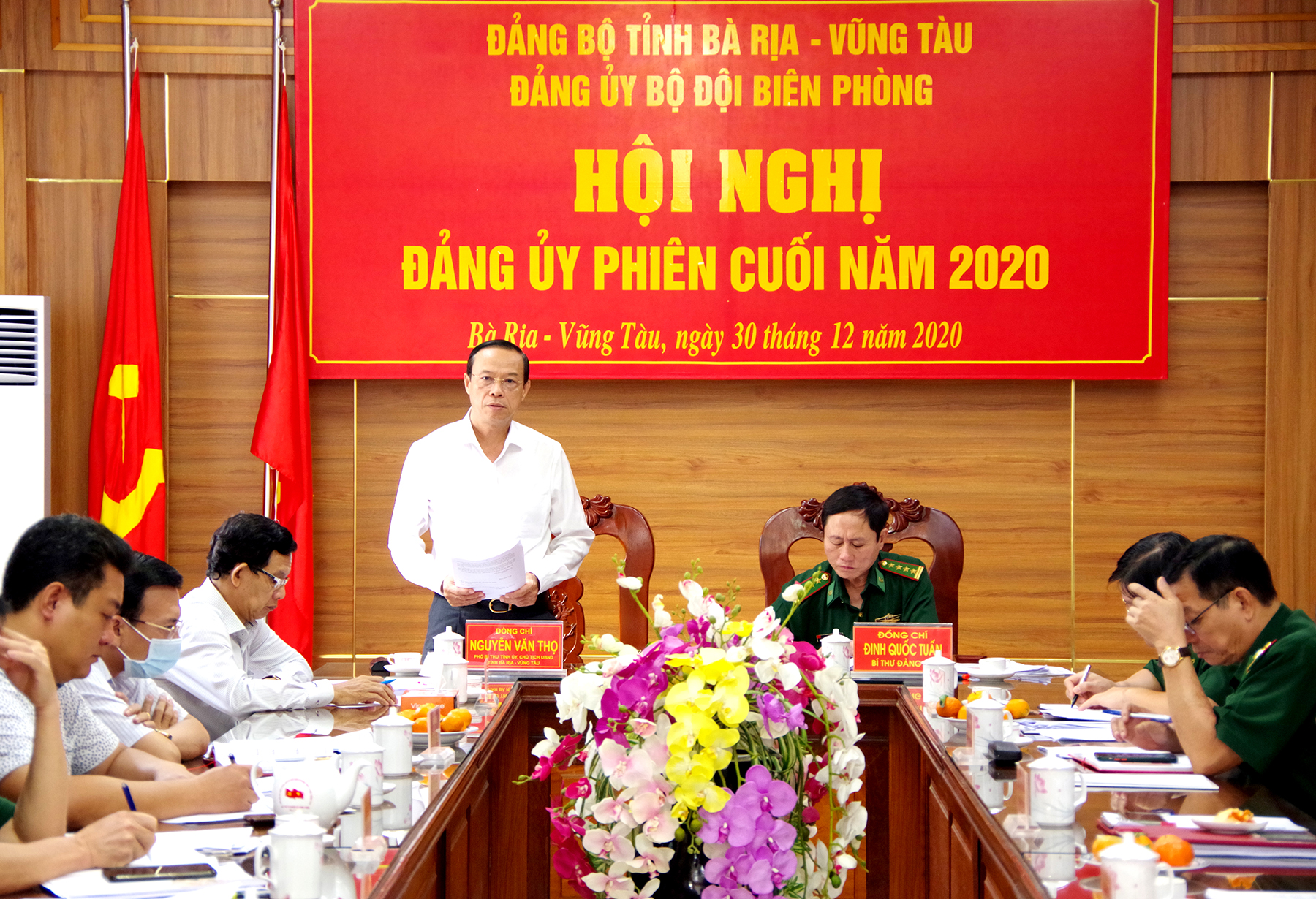 Ông Nguyễn Văn Thọ, Phó Bí thư Tỉnh ủy, Chủ tịch UBND tỉnh phát biểu chỉ đạo tại hội nghị. 