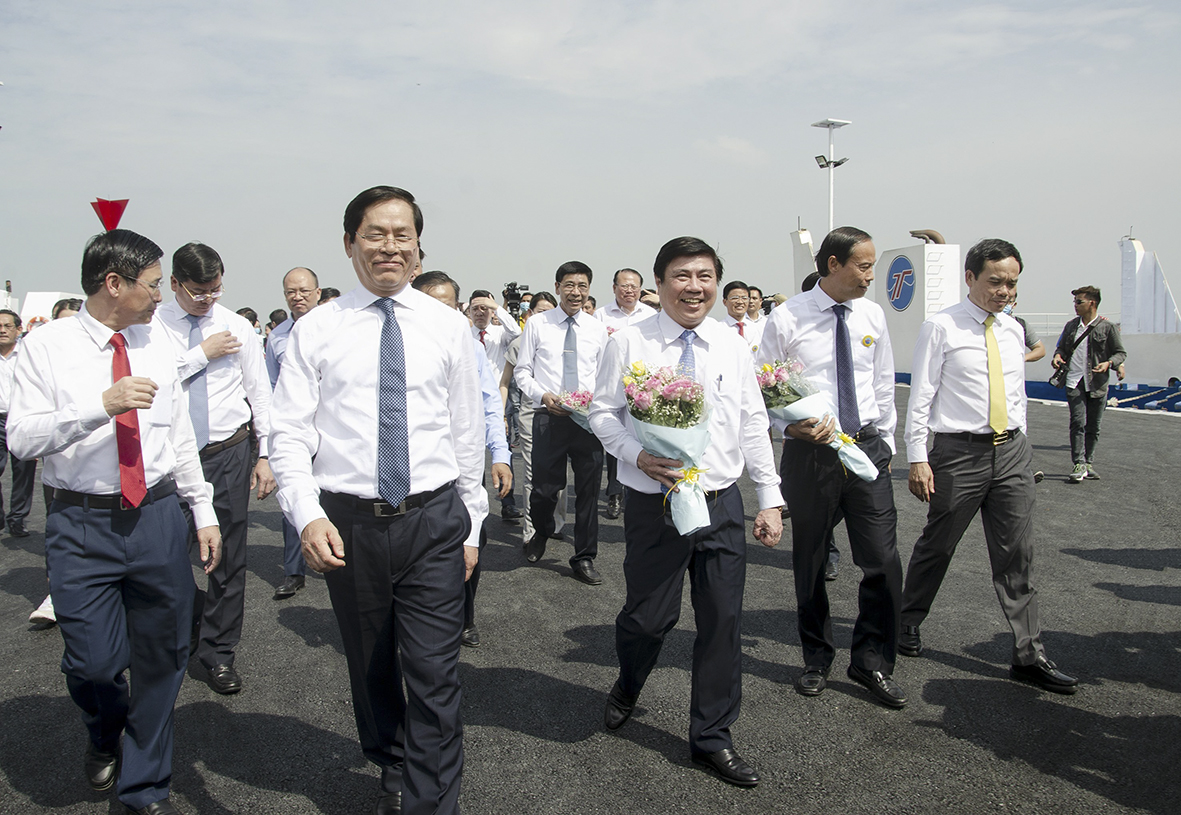 Lãnh đạo tỉnh BR-VT và TP. HCM dự lễ Khai trương tuyến phà Cần Giờ - Vũng Tàu
