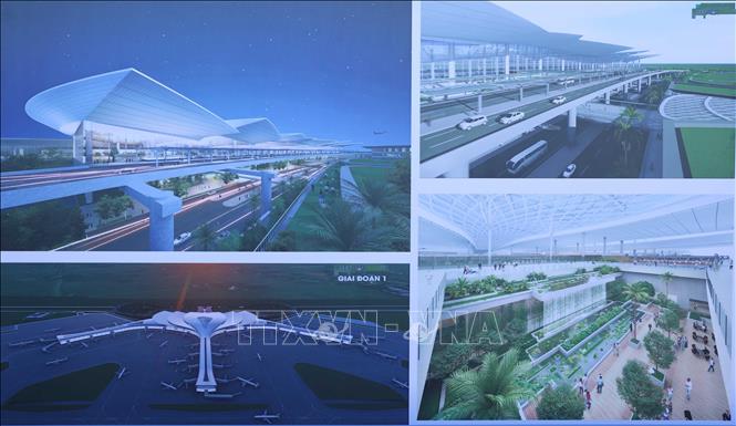 Sơ đồ Dự án đầu tư xây dựng Cảng hàng không quốc tế Long Thành giai đoạn 1. Ảnh: Thống Nhất/TTXVN