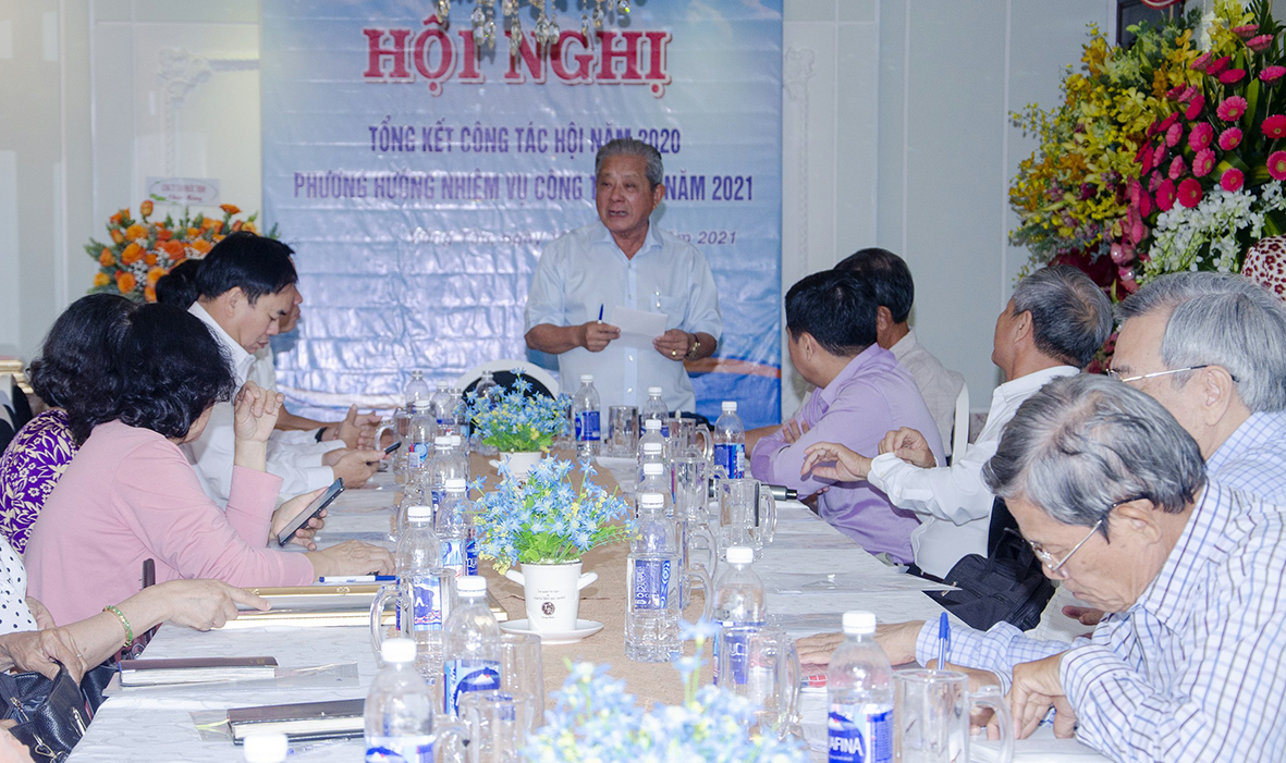 Ông Nguyễn Văn Nhân, Chủ tịch Hội NNCĐDC/Dioxin và BTXH tỉnh chủ trì Hội nghị.