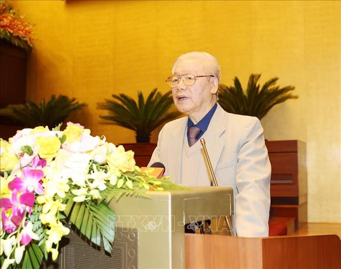 Tổng Bí thư, Chủ tịch nước Nguyễn Phú Trọng phát biểu chỉ đạo Hội nghị. Ảnh: Trí Dũng/TTXVN