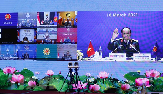 Thượng tướng Nguyễn Phương Nam, Phó Tổng Tham mưu trưởng Quân đội nhân dân Việt Nam tham dự Hội nghị. 