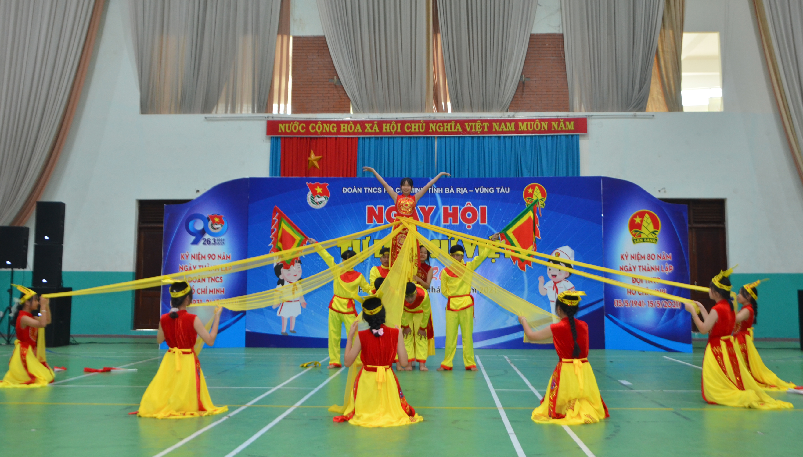 Tiết mục của đội Châu Đức tại hội thi.