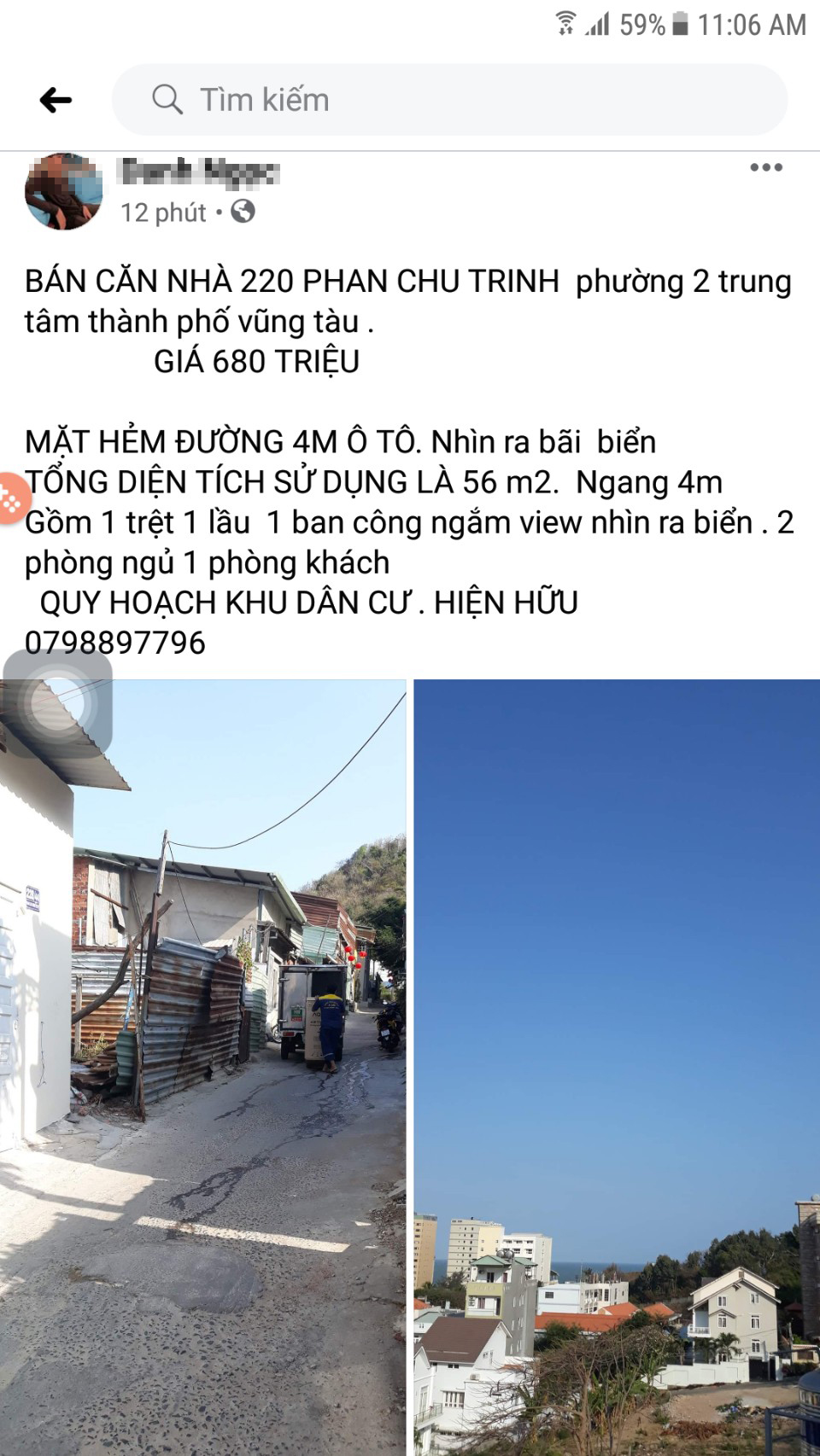 Rao bán nhà xây dựng trái phép tại khu vực Đồi con heo trên mạng xã hội và các trang mua bán bất động sản.