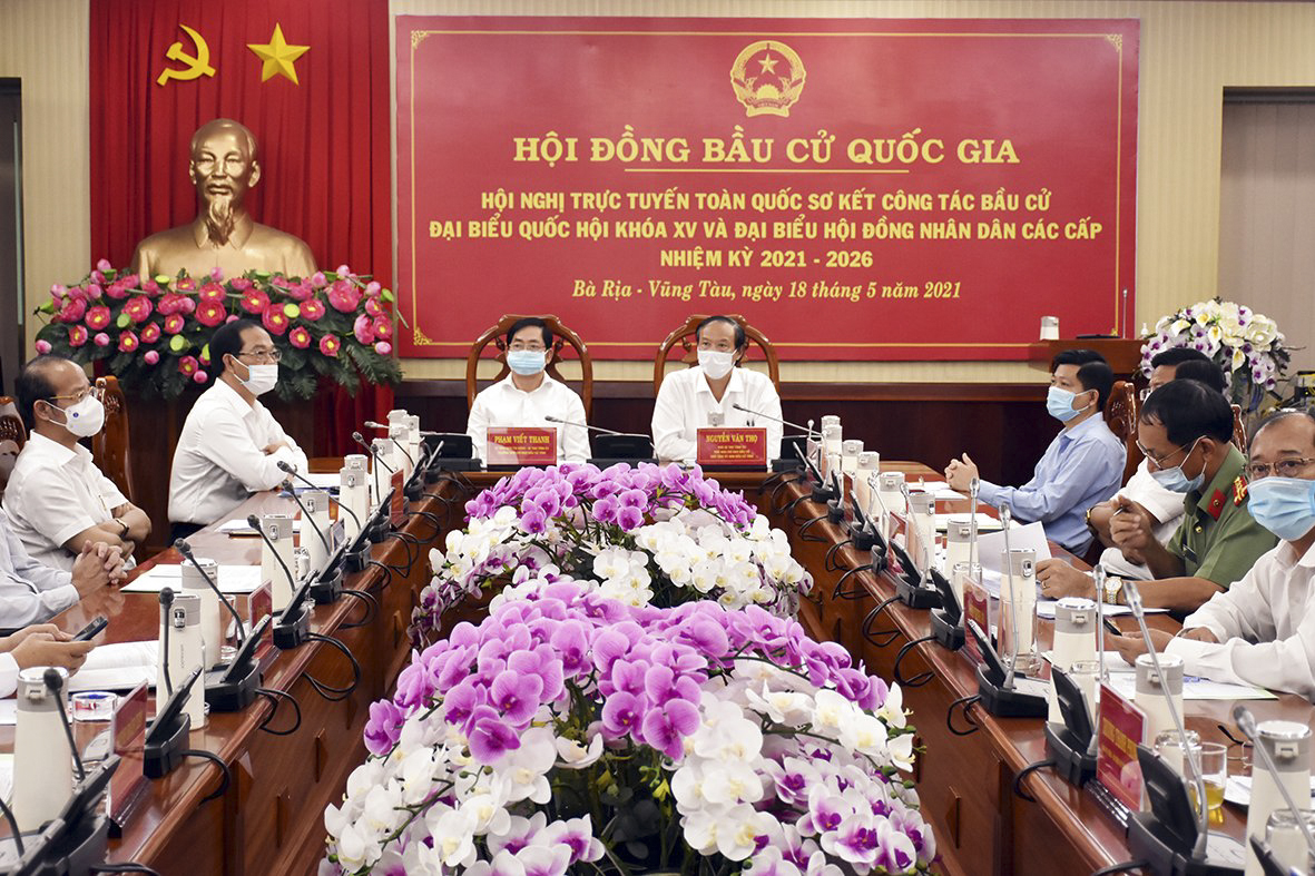 Quang cảnh Hội nghị tại điểm cầu BR-VT.