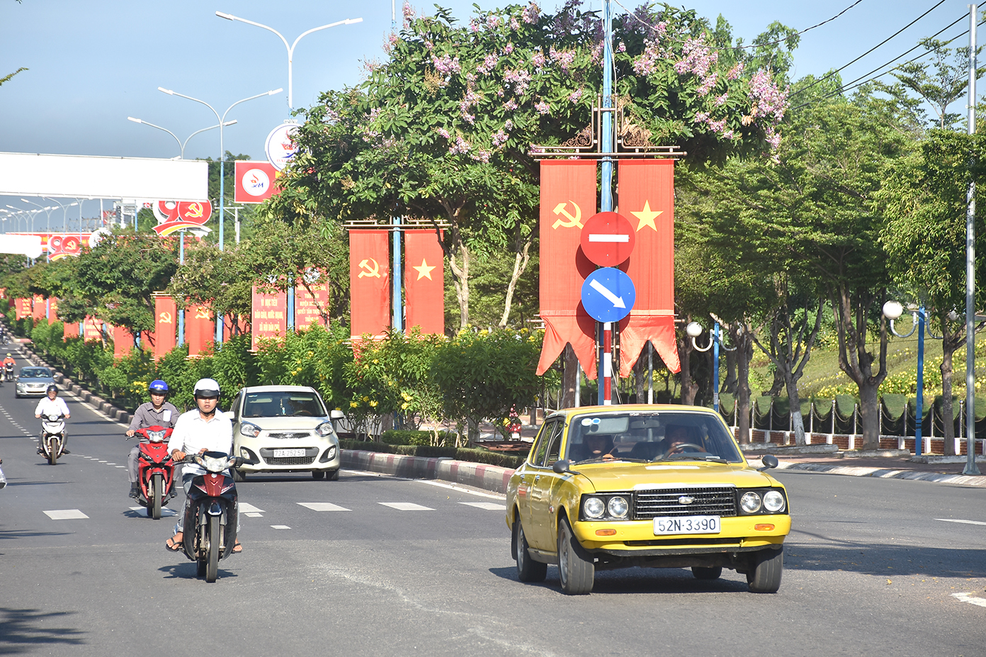 Quốc lộ 55, đoạn đi qua địa bàn huyện Xuyên Mộc được đầu tư bài bản, thông thoáng.