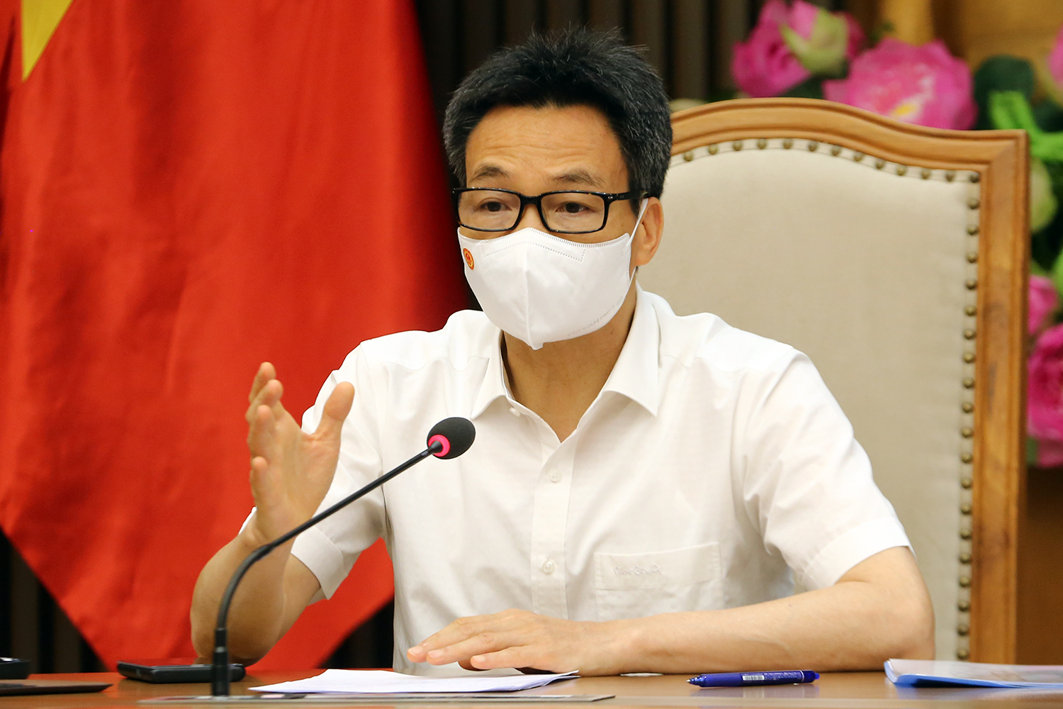 Phó Thủ tướng Vũ Đức Đam phát biểu tại cuộc họp.