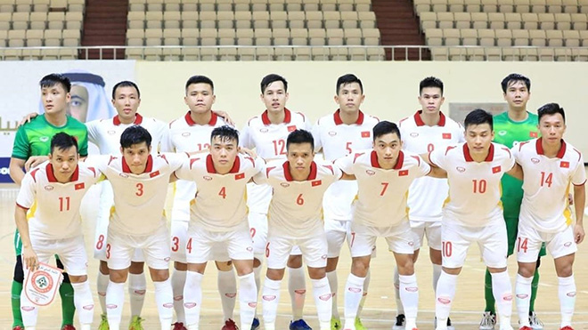 Các cầu thủ đội tuyển Futsal Việt Nam lần thứ 2 liên tiếp giành vé dự World Cup.