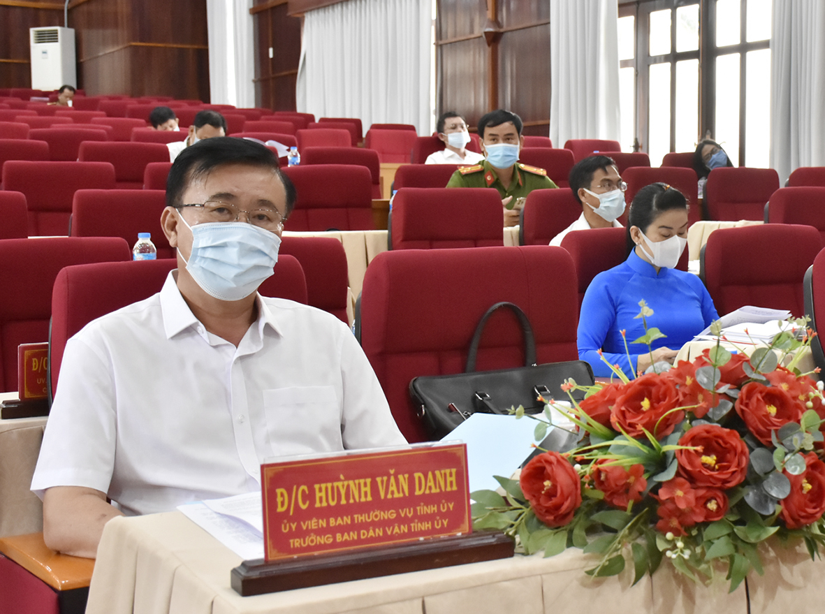 Ông Huỳnh Văn Danh, Ủy viên Ban Thường vụ Tỉnh ủy, Trưởng Ban Dân vận Tỉnh ủy tham dự hội nghị.