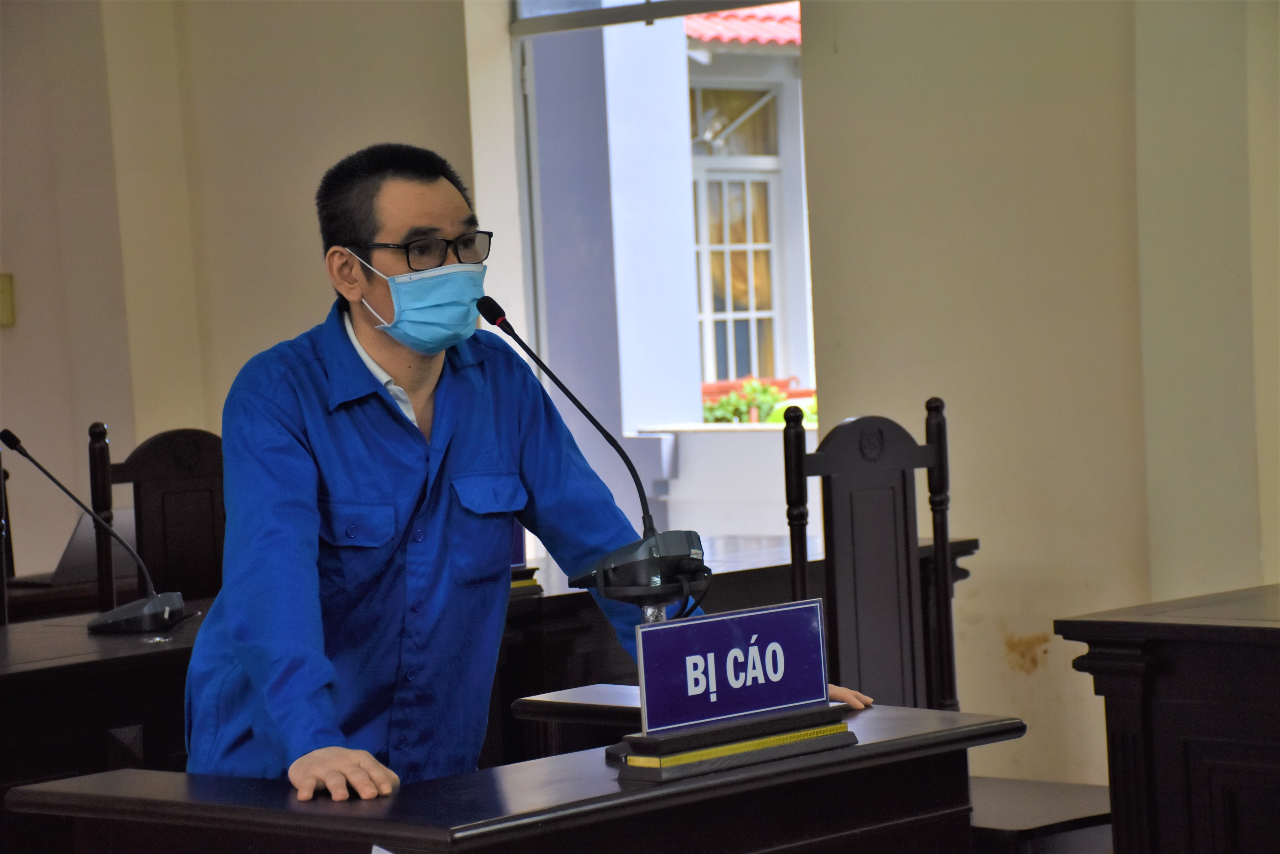 Bị cáo Lê Văn Lý tại phiên tòa sơ thẩm.