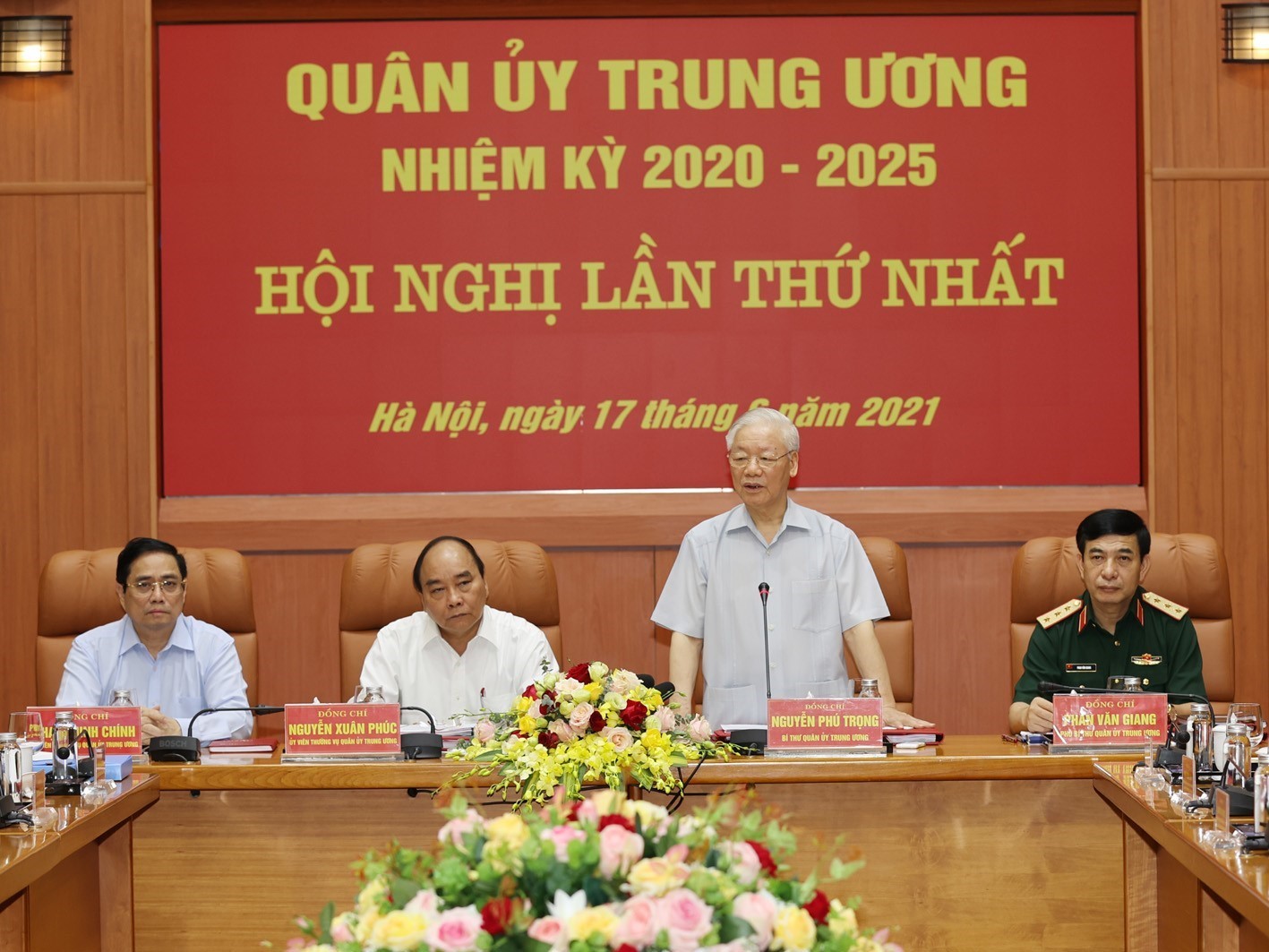 Tổng Bí thư Nguyễn Phú Trọng, Bí thư Quân ủy Trung ương phát biểu chỉ đạo Hội nghị. Ảnh: TRÍ DŨNG