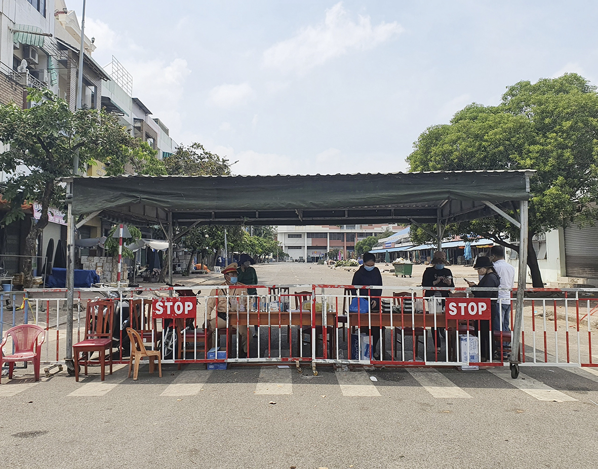 Chợ Bà Rịa bị phong tỏa ngày 2/7.