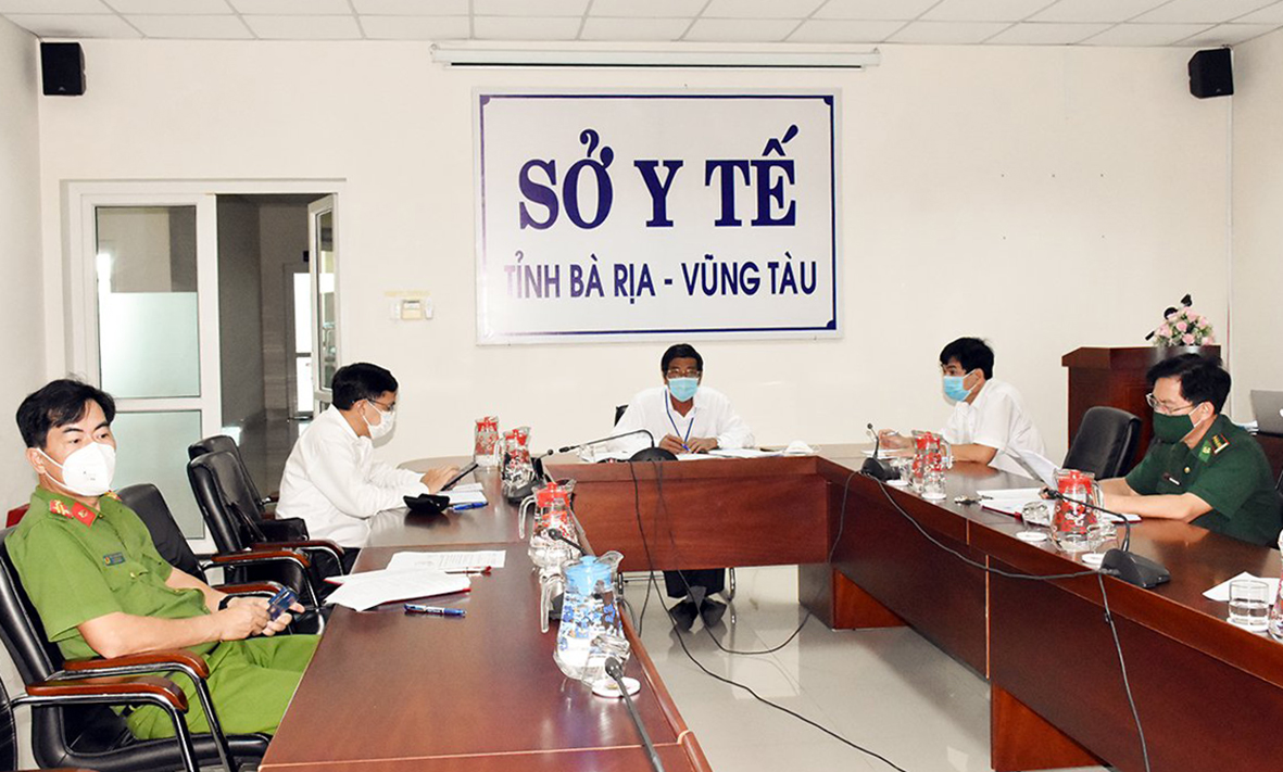 Quang cảnh cuộc họp tại điểm cầu tỉnh BR-VT.