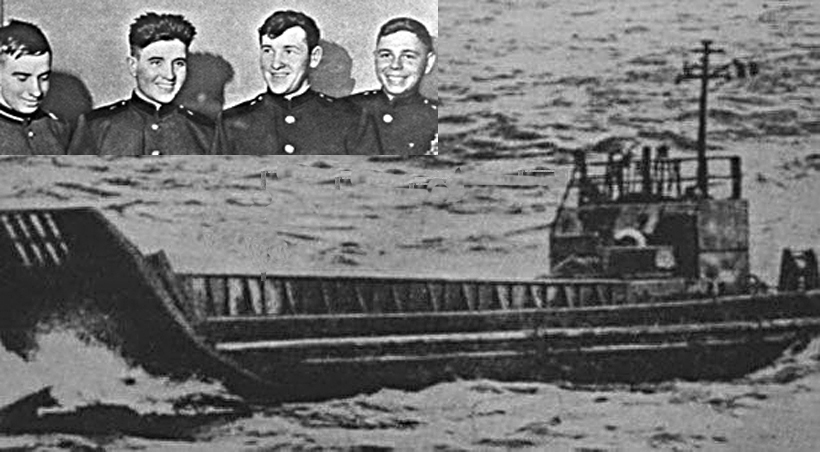 Sà lan T-36 và Askhat Ziganshin, Philip Poplavsky, Anatoly Kryuchkovsky, Ivan Fedotov.