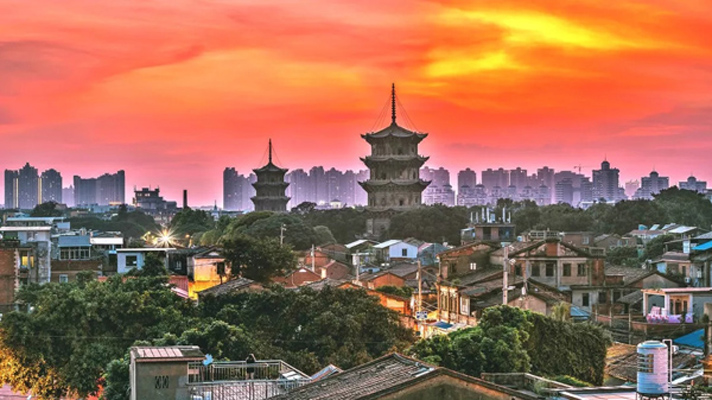 Toàn cảnh phố cổ Tuyền Châu.
