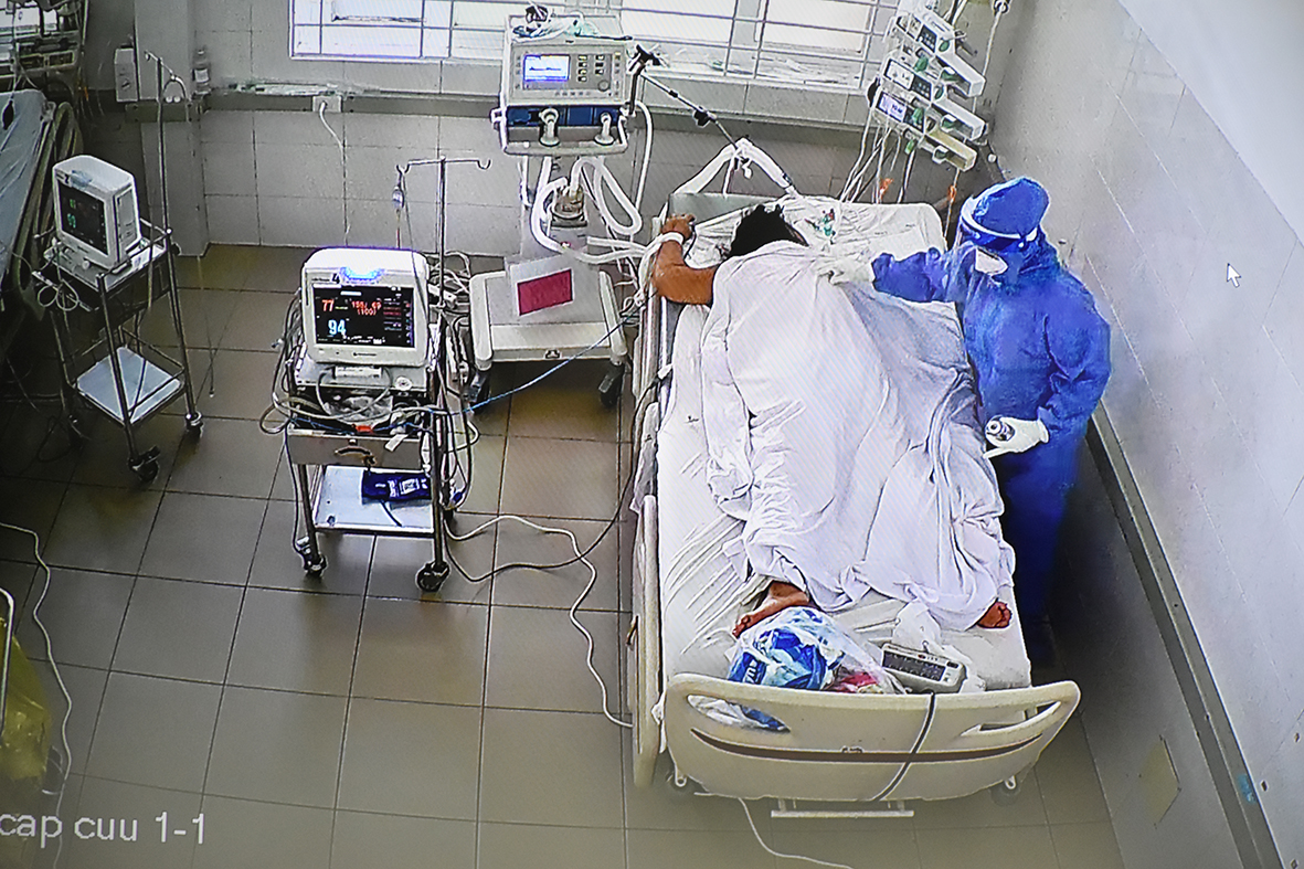 Toàn cảnh khu điều trị bệnh nhân COVID-19 tại trung tâm. Ảnh: Minh Thiên