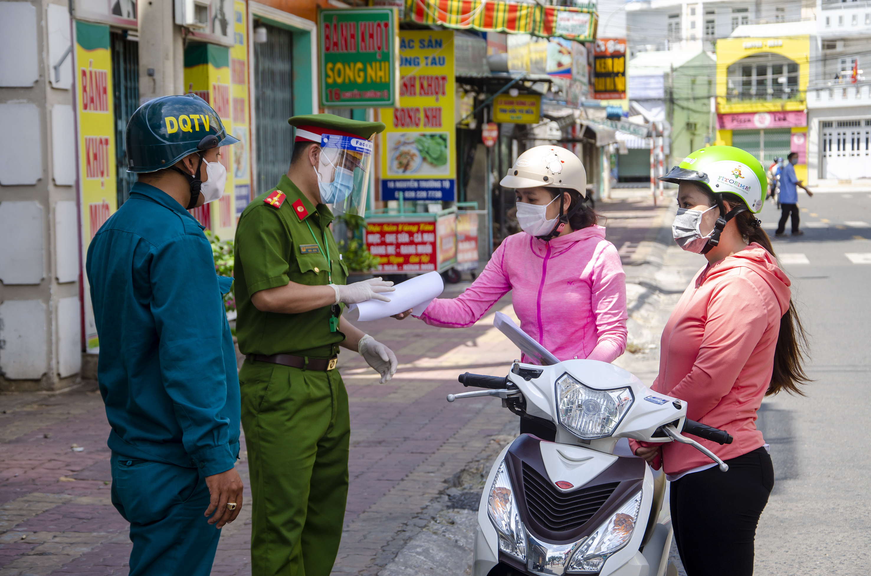 Trong thời điểm này việc kiểm soát đi lại của người dân TP. Vũng Tàu đang được siết chặt.