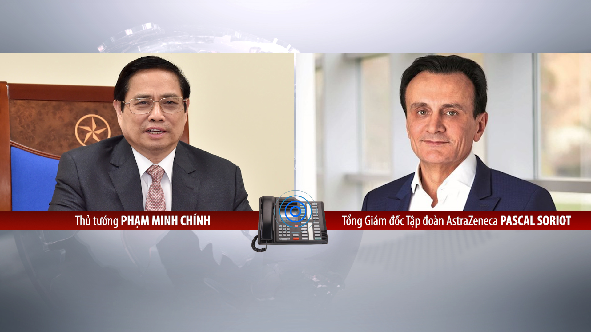 Thủ tướng Chính phủ Phạm Minh Chính điện đàm với Tổng Giám đốc  Tập đoàn AstraZeneca, ông Pascal Soriot. Ảnh: NHẬT BẮC
