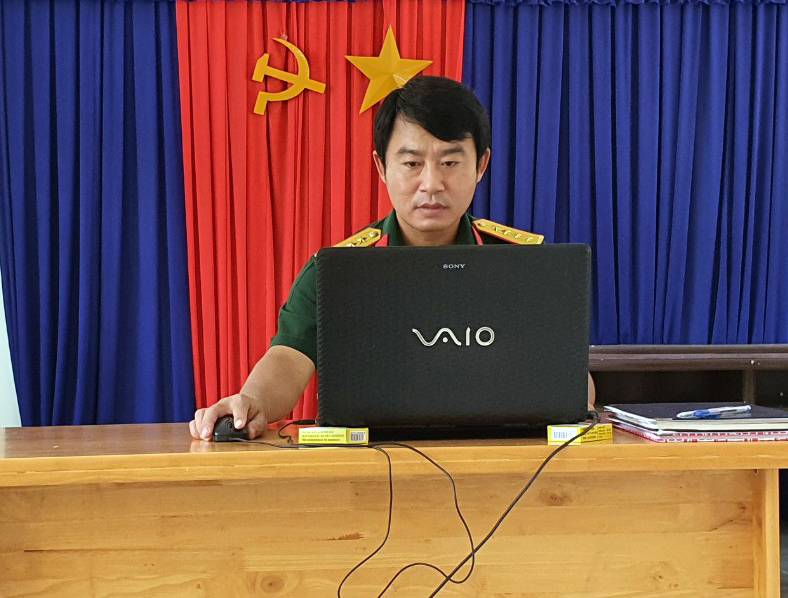 Đại úy Nguyễn Sỹ Cường, Trợ lý Quân lực, Ban CHQS huyện Xuyên Mộc.