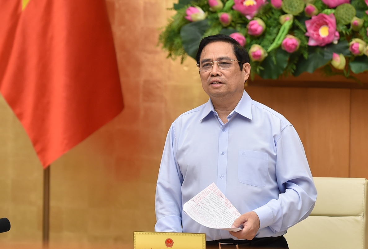 Thủ tướng Phạm Minh Chính chủ trì phiên họp. Ảnh: K.B