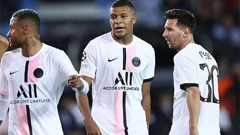 Bộ ba Messi, Mbappe và Neymar chơi chưa được tốt trước Club Brugge.