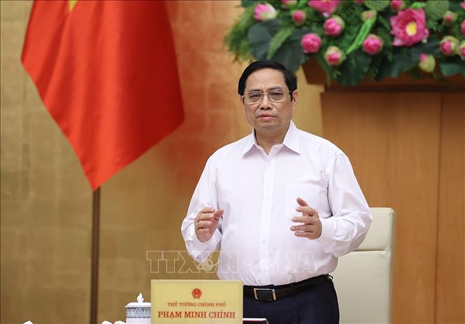 Thủ tướng Phạm Minh Chính chủ trì Phiên họp Chính phủ thường kỳ tháng 9. Ảnh: Dương Giang/TTXVN