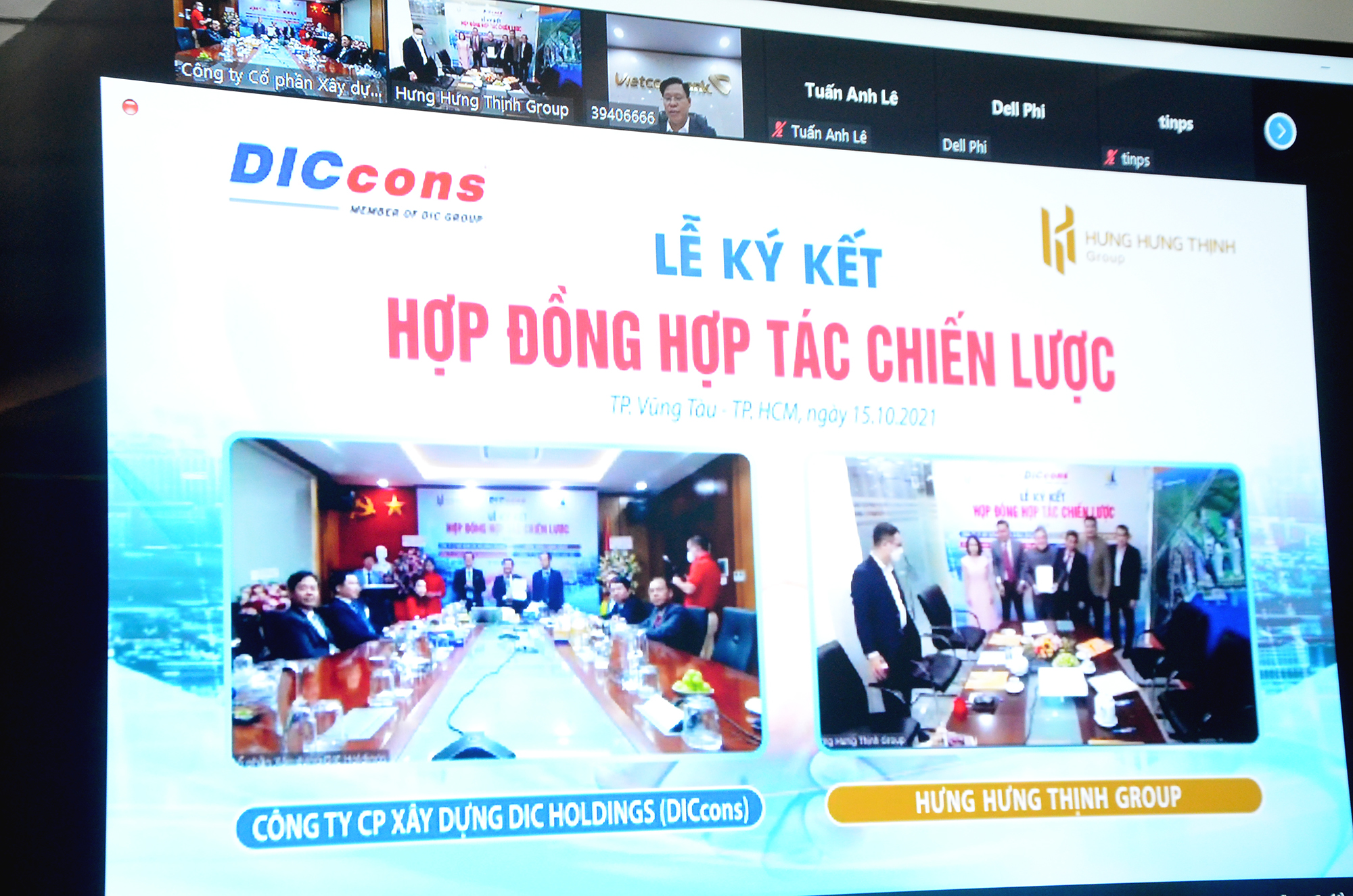 DICcons ký kết hợp đồng hợp tác chiến lược với 2 đối tác gồm: Công ty CP Địa ốc Hưng Hưng Thịnh và Công ty TNHH Xây dựng Nam Hải.