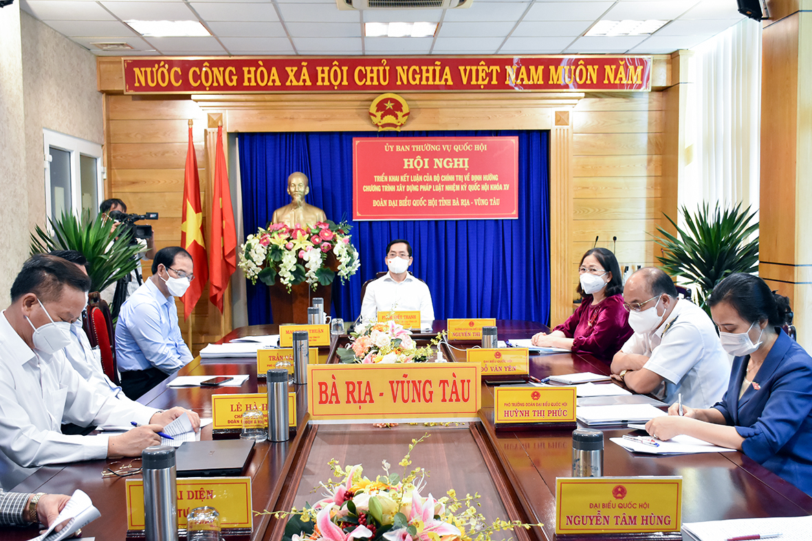 Quang cảnh Hội nghị tại điểm cầu tỉnh BR-VT.