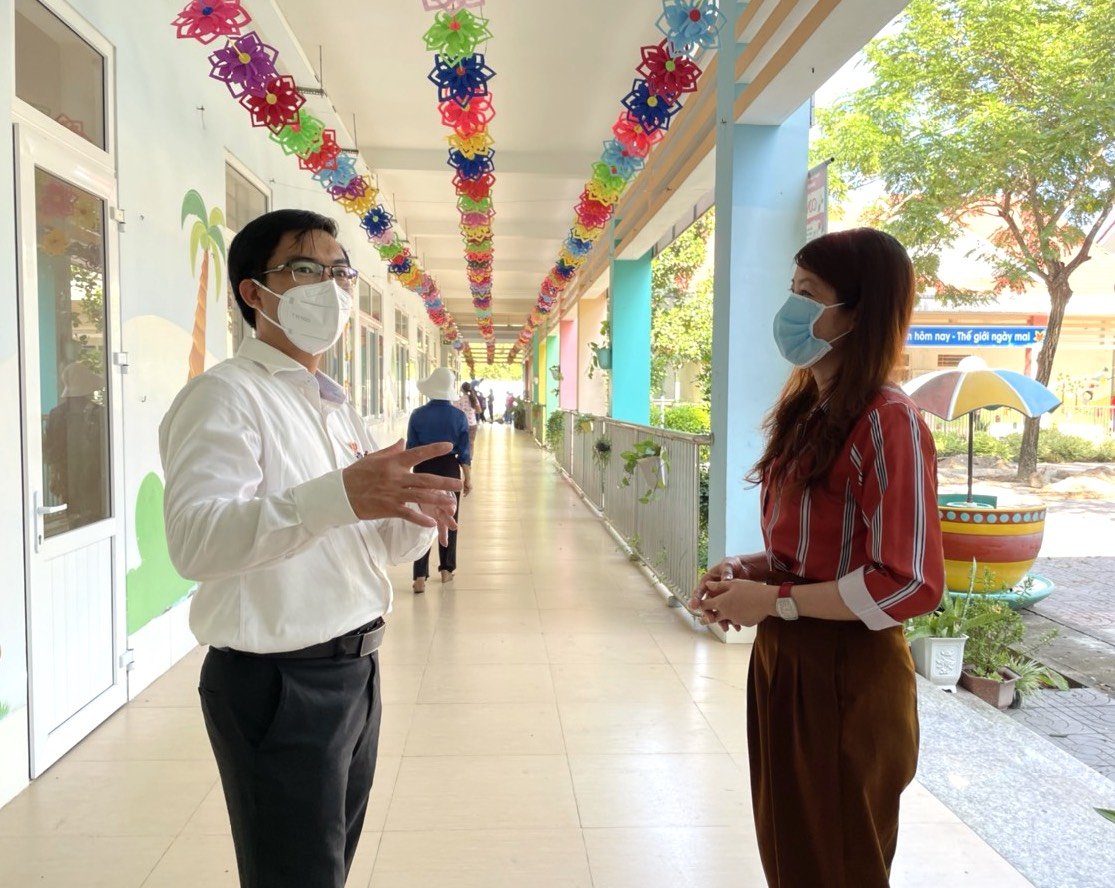  Đoàn khảo sát của Ban Văn hóa-Xã hội, HĐND tỉnh khảo sát tại Trường MN liên xã Phước Hội-Long Mỹ (huyện Đất Đỏ).