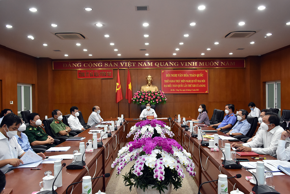 Quang cảnh Hội nghị tại điểm cầu Tỉnh ủy BR-VT. Ảnh: QUANG VINH
