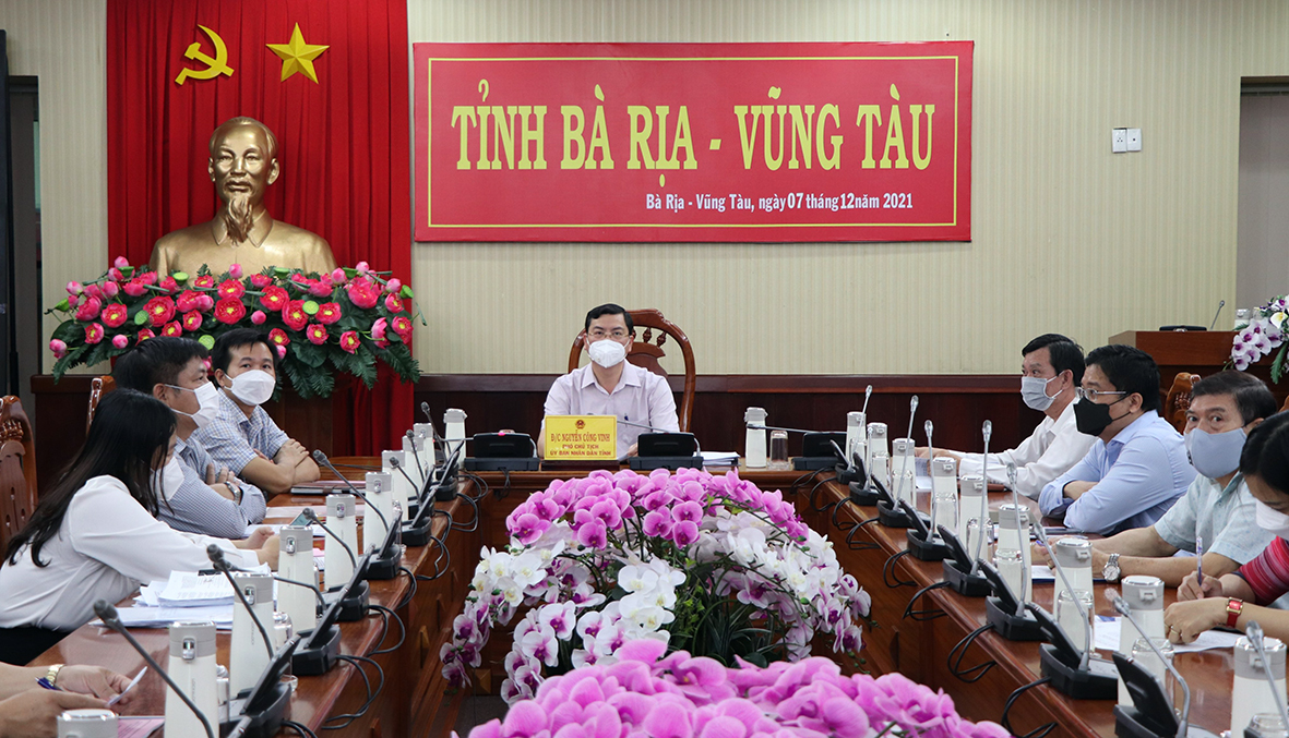 Quang cảnh Hội nghị tại điểm cầu Bà Rịa – Vũng Tàu.