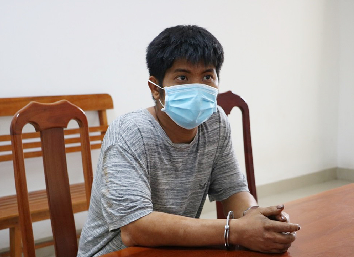 Nghi can Hải tại Cơ quan CSĐT Công an tỉnh.