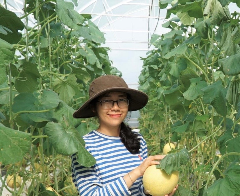 Bà MAI THANH HOA Chủ nông trại An Farm, xã Long Tân, huyện Đất Đỏ
