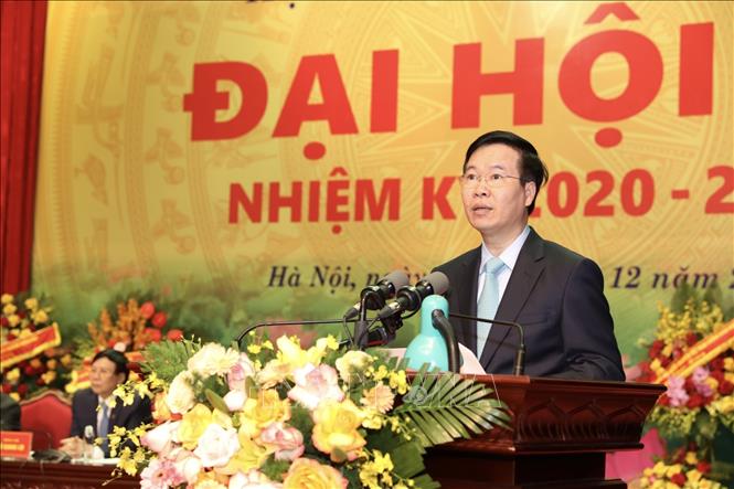 Ông Võ Văn Thưởng, Ủy viên Bộ Chính trị, Thường trực Ban Bí thư phát biểu chỉ đạo. Ảnh: Minh Quyết/TTXVN