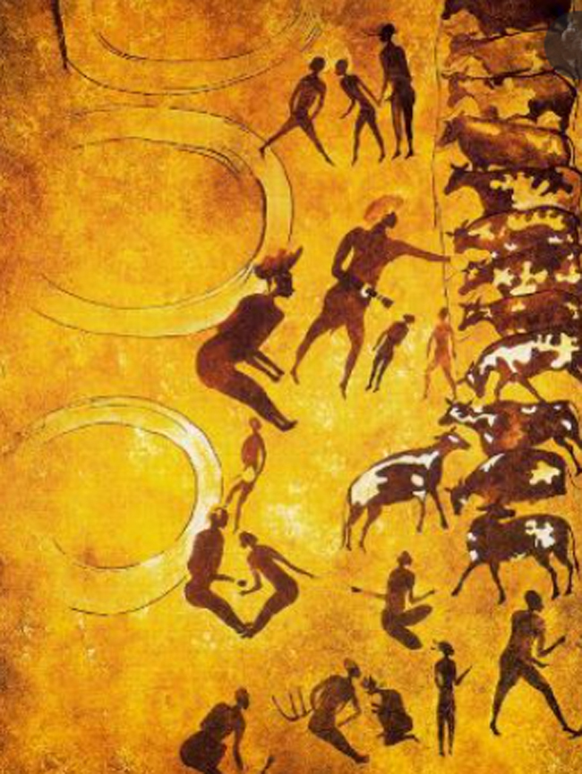 Tranh vẽ trong hang động Lascaux mô tả cách người Homo Sapien bắt ngựa hoang, tuần lộc.
