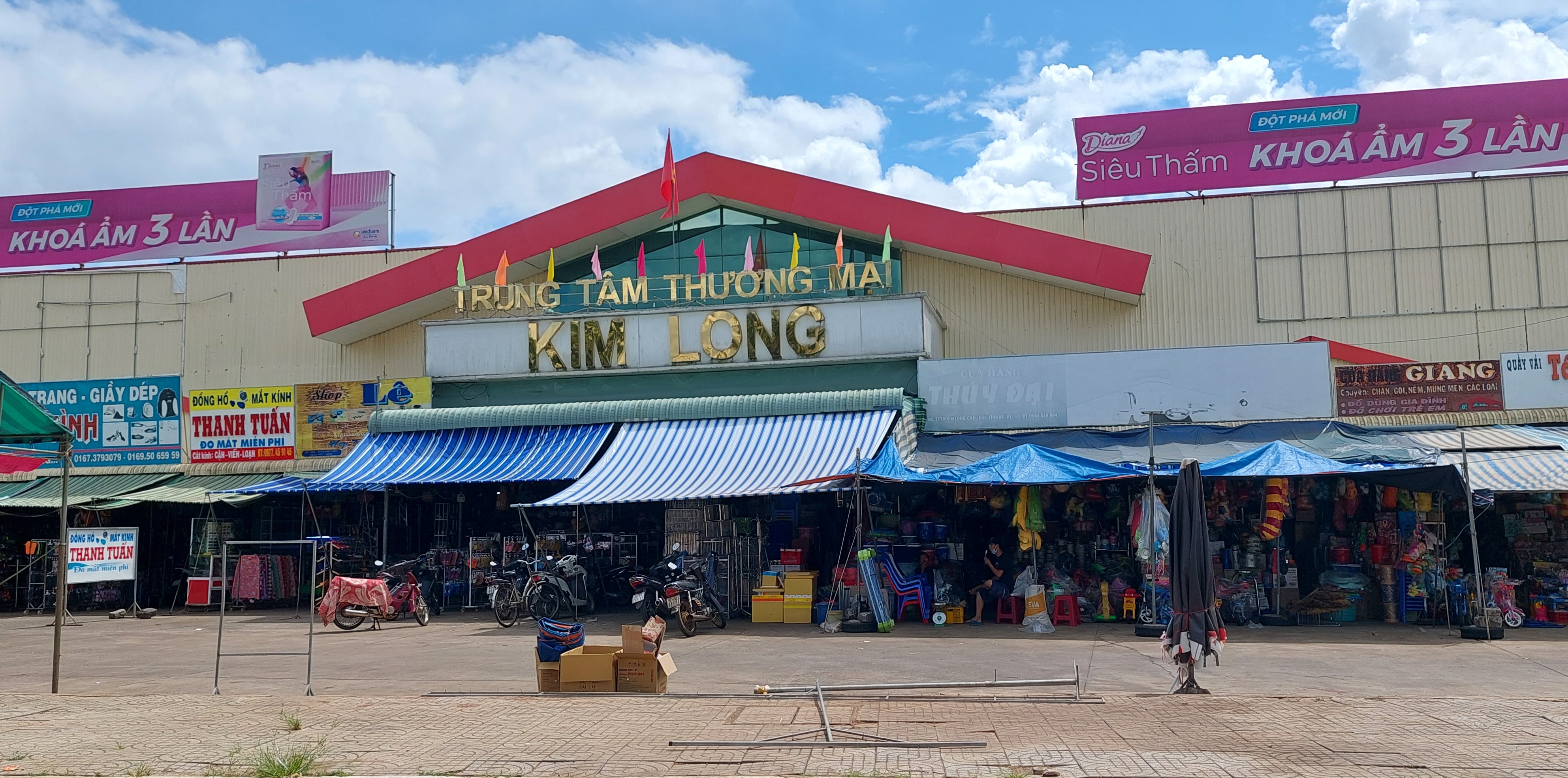 Trung tâm thương mại Kim Long, huyện Châu Đức - nơi xảy ra vụ việc.