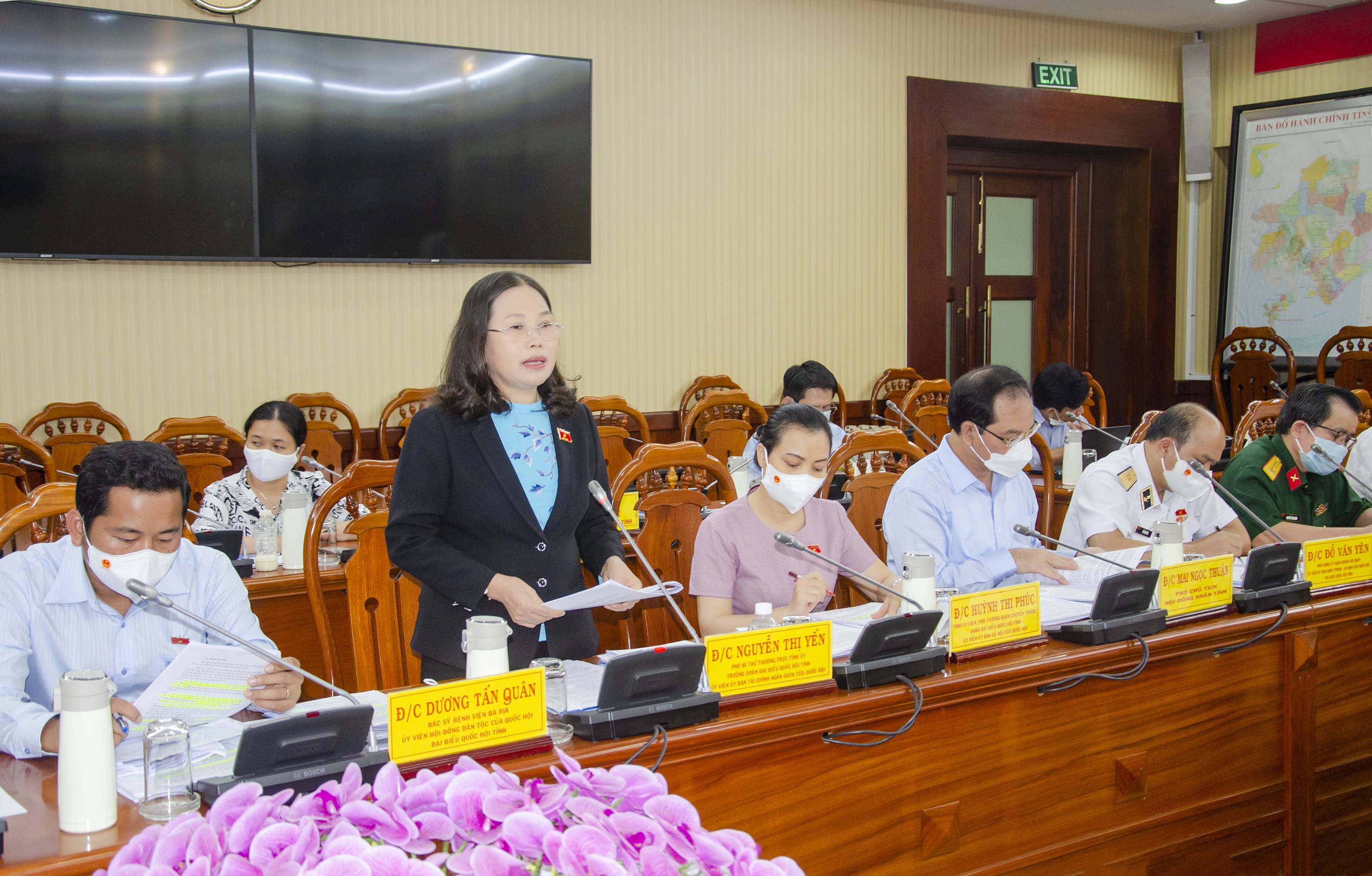 Bà Nguyễn Thị Yến, Phó Bí thư Thường trực Tỉnh ủy, Ủy viên Ủy ban Tài chính-Ngân sách của Quốc hội, Trưởng Đoàn ĐBQH tỉnh phát biểu tại buổi giám sát chuyên đề đối với UBND tỉnh về “Việc thực hiện pháp luật về tiếp công dân và giải quyết khiếu nại tố cáo từ ngày 1/7/2016 đến 1/7/2022”.
