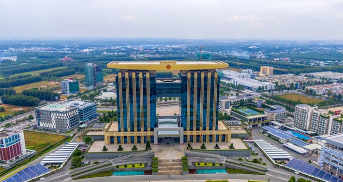 Trung tâm hành chính hiện tại của tình Bình Dương tọa lạc tại TP. Thủ Dầu Một. Ảnh: Phạm Ngôn.