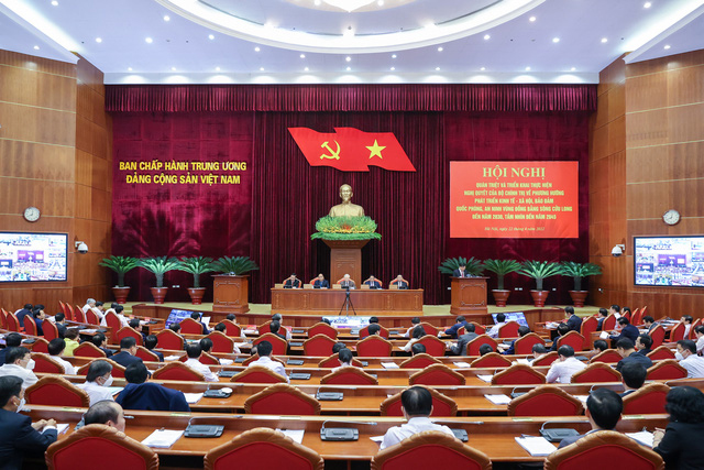 Hội nghị toàn quốc về phát triển vùng Đồng bằng sông Cửu Long do Bộ Chính trị, Ban Bí thư tổ chức. Ảnh: VGP