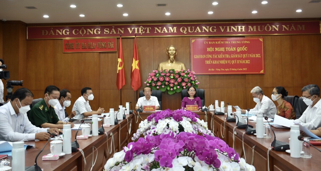 Các đại biểu dự hội nghị tại điểm cầu tỉnh Bà Rịa-Vũng Tàu. 