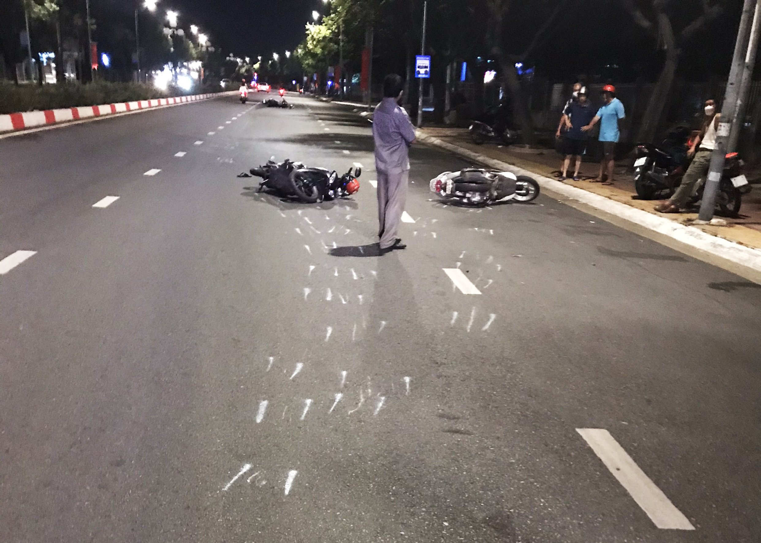 Hiện trường vụ tai nạn.
